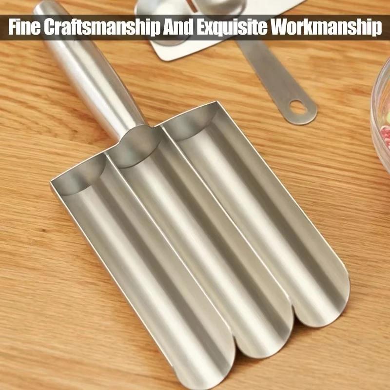 304 Stainless Steel Meatball Scoop Maker Mold for Fish Beef Easy-Release Non-Stick Rice Ball Dumplings Maker DIY Kitchen Tools