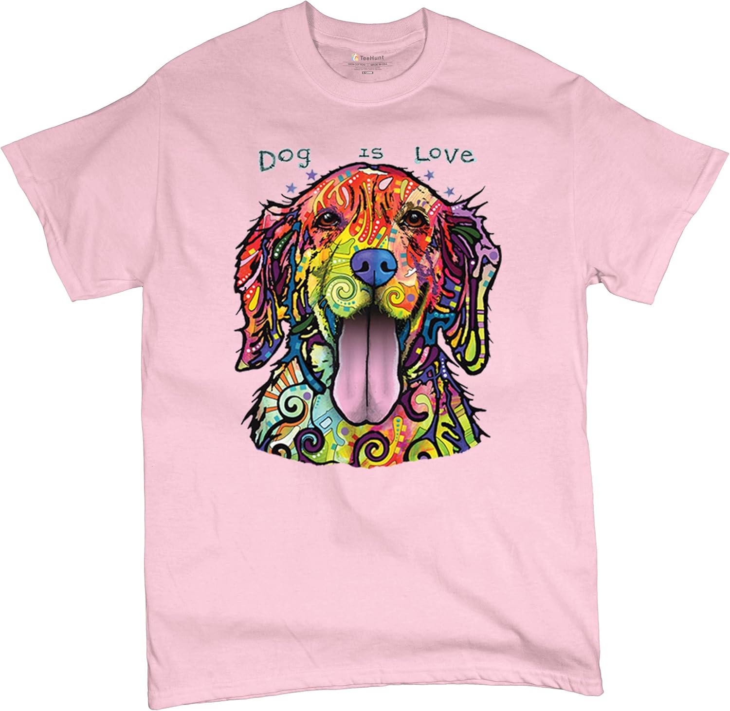 

Dean Russo Labrador Retriever T-Shirt Love Pet Dog is Love Men s Tee 5XL різнокольоровий