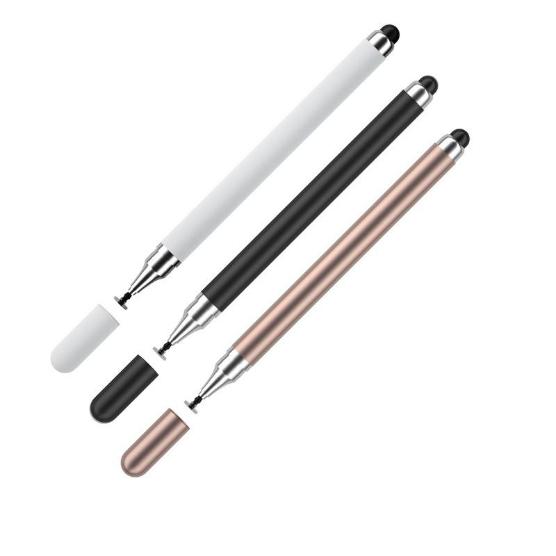 Dual-Purpose-Stift: Doppelspitzen-Kapazitiver Stift mit Scheiben-Silikonspitze für Videobearbeitung, Malen und Fotobearbeitung auf Mobilgeräten und Tablets