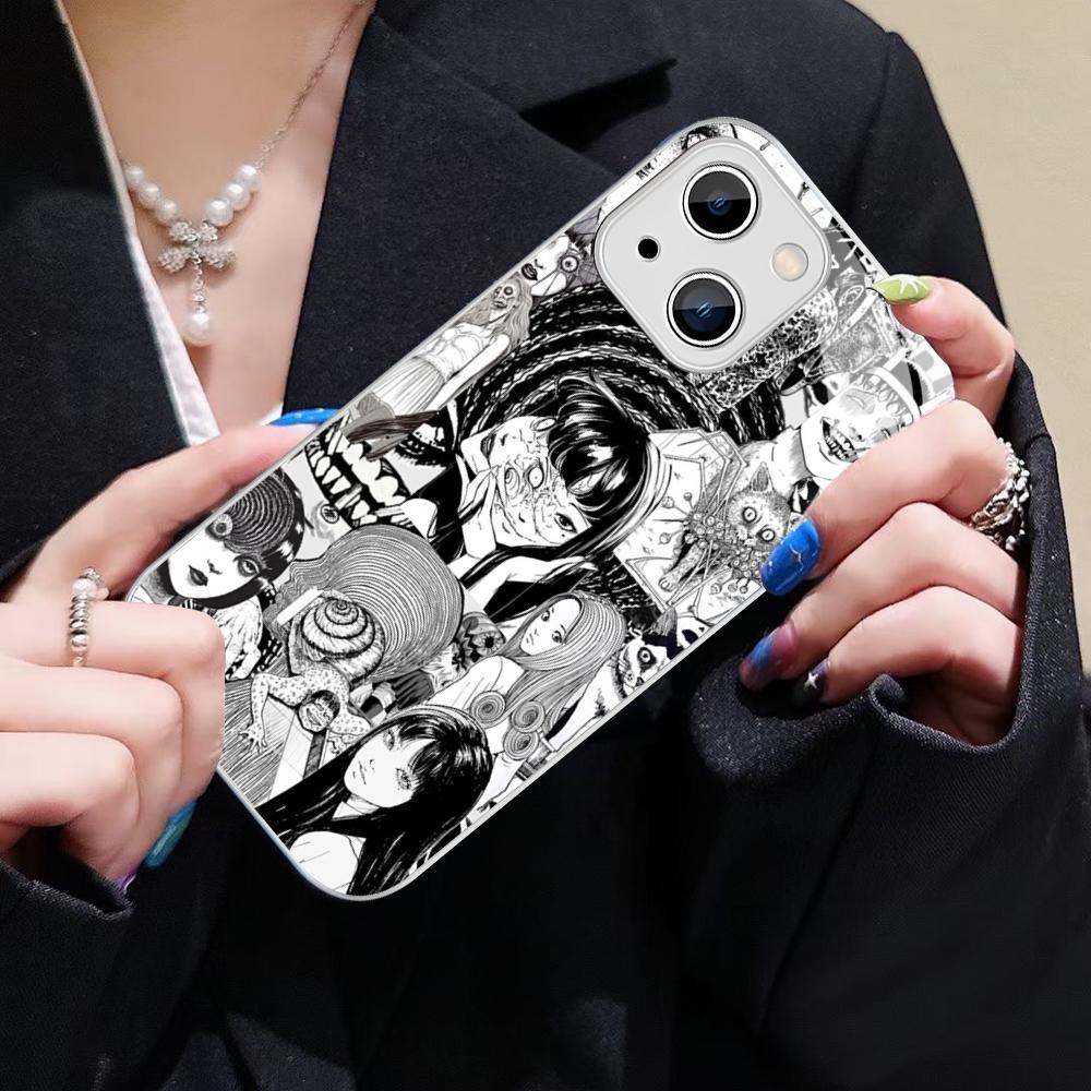 Japan Anime Tomie Kawakami Phone Case For IPhone 14 13 12 Mini 11 Pro XS Max X XR 14 Plus Tempered Glass Cover