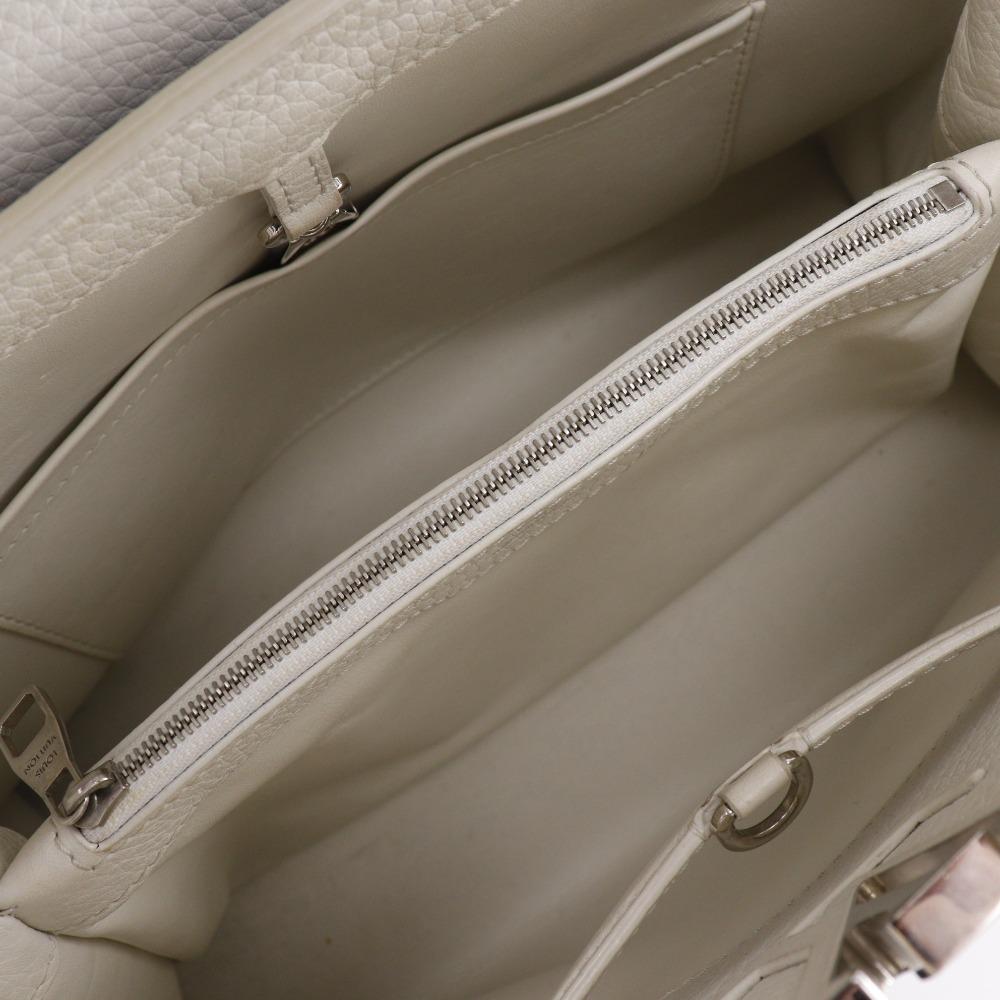 LOUIS VUITTON CAPCSINE MM Handbag Parnasea Blue / white/Taurillon Clemence Leather Women Used