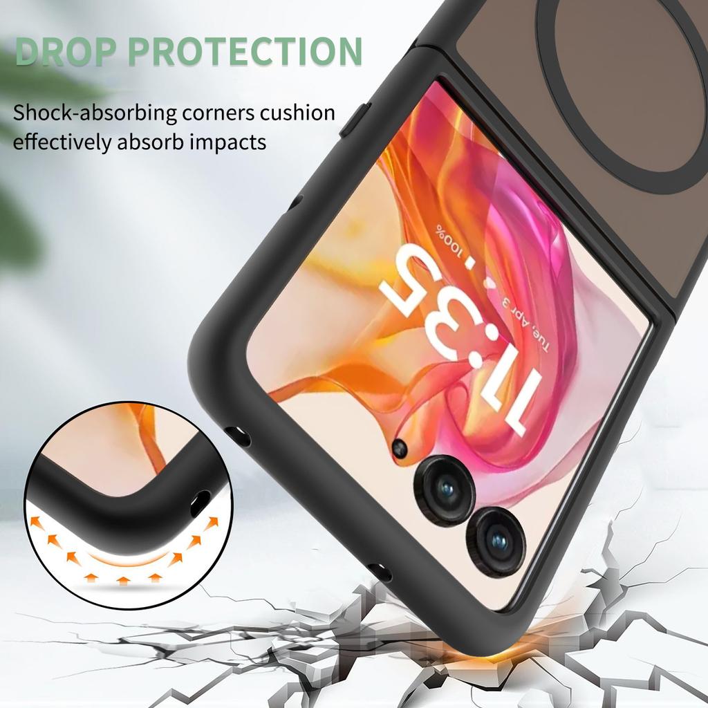 For Motorola Razr 60 Ultra 5G Magnetic Case TPU Frame Acrylic Back Phone Cover Skin Touch