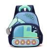Backpack Cartoon Childrens With Excavator Design And Letter Print For Daily Use