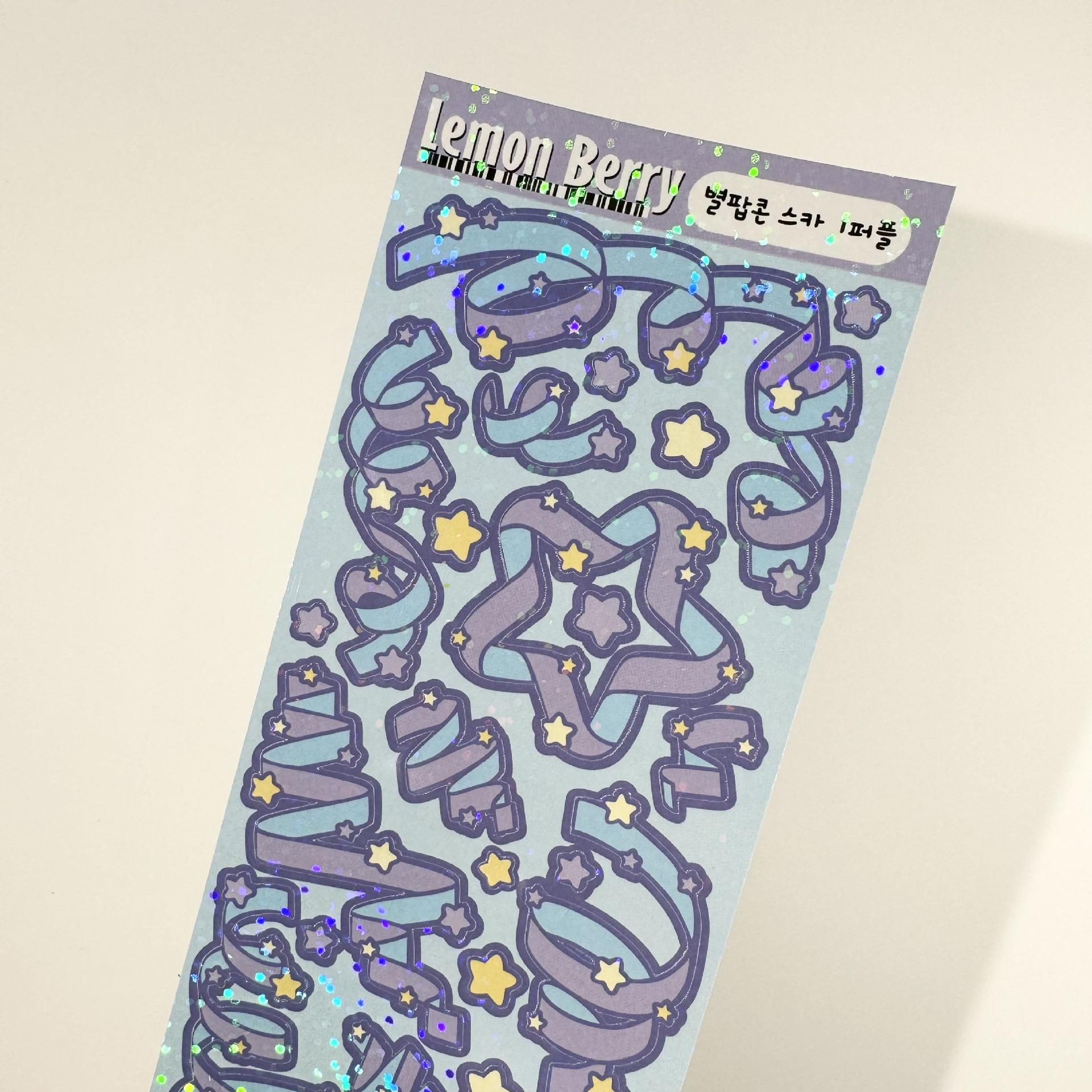 Корейские популярные наклейки со звездами и лентами Ins Handbook Small Card Goo Card — фото 9