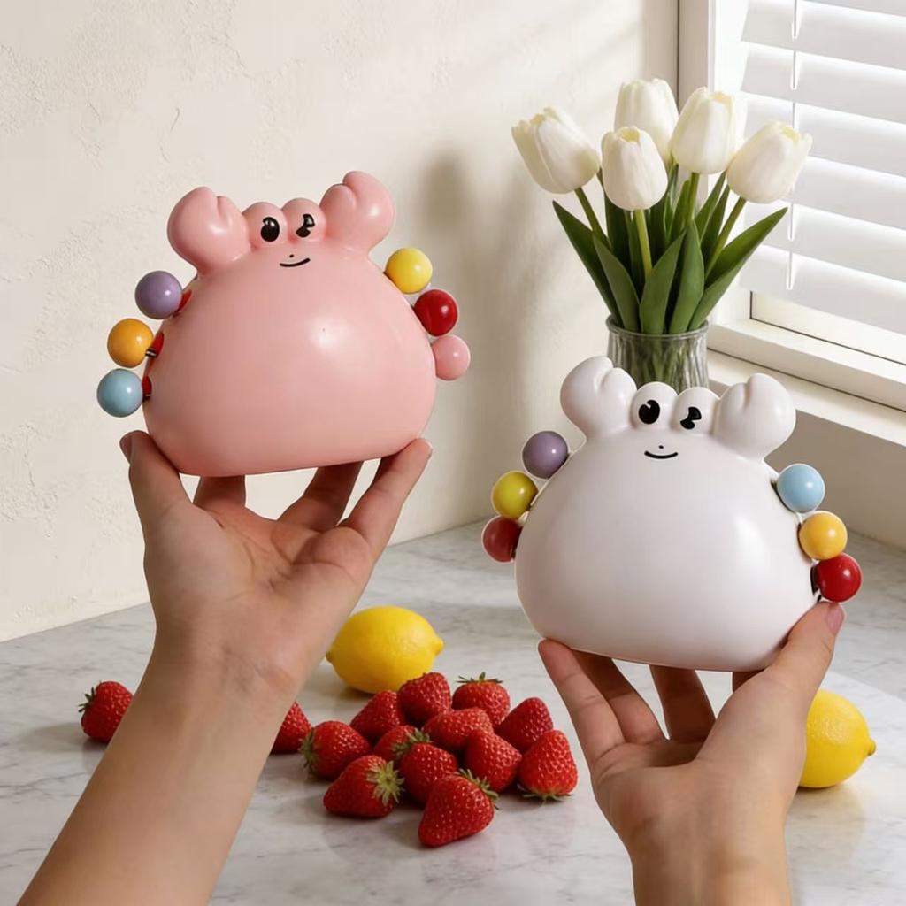 Miniso Cute Crab Fruit Fork Set Home Living Room and Kitchen Desktop Decoration Ornament Fruit Tools Gift