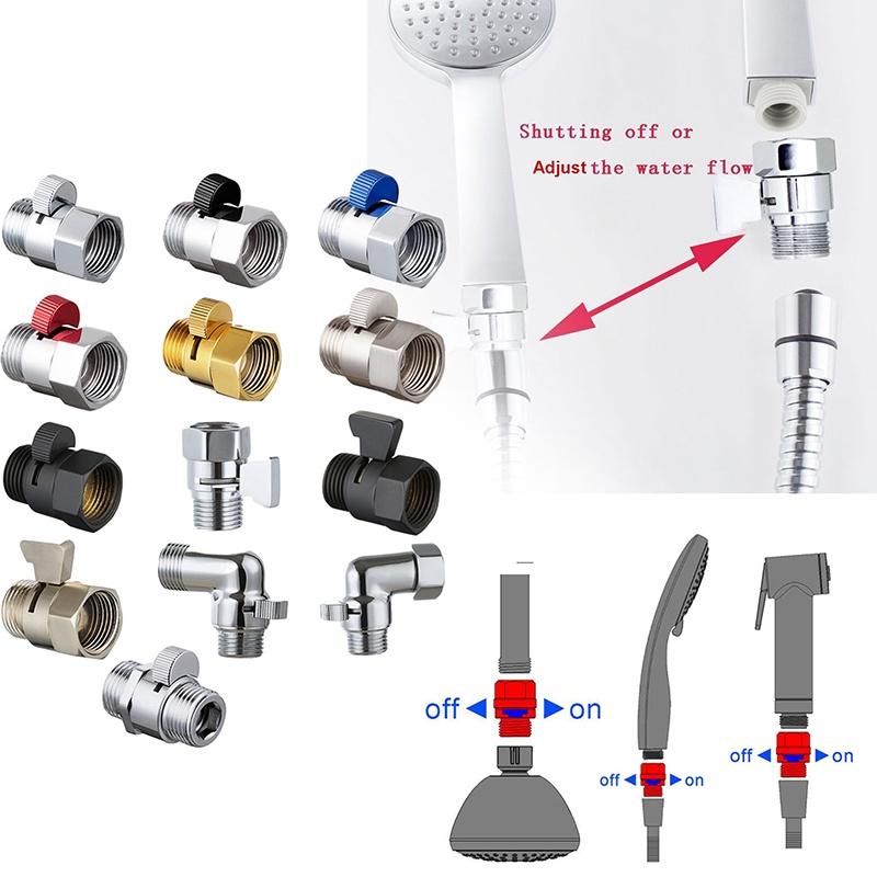 

Пистолет для душа, запорный клапан для воды, полностью латунный G1/2 запорный клапан быстрого управления потоком для насадки для душа, ручная экономия воды