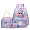Cartoon Animation Schoolbag Large Capacity Primary And Secondary School Students Backpack Meal Bag Pencil Bag Three-Piece Set