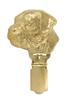 Border Terrier – Brooch with a clip, gold-plated holder for a race number | Art-Dog