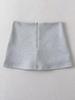 Damen Minirock Grau Niedrige Taille Slim Fit Paket Hüfte Shorts Rock Y2k Sexy Stil Kleidung Frühling Sommer