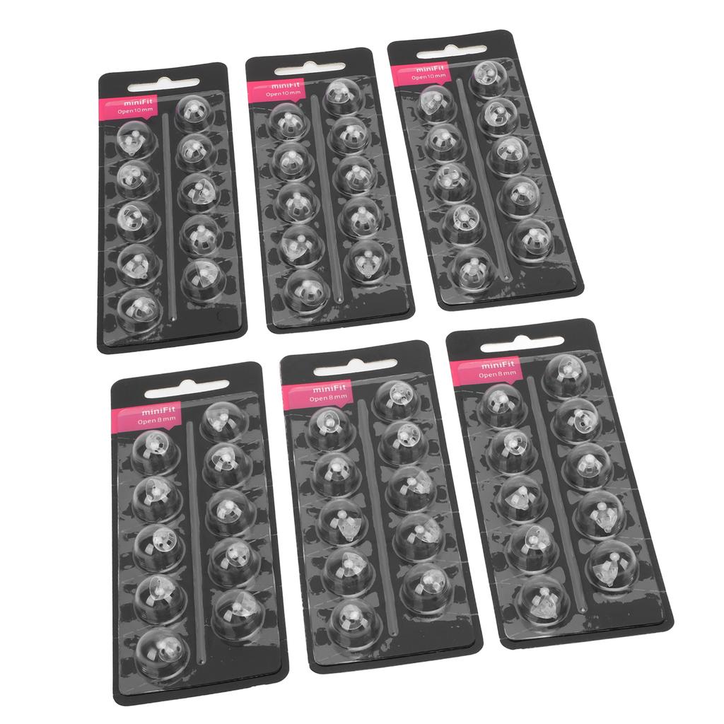 30pcs Sound Aid Domes Open Fit Sound Aid Domes Open Fit Sound Amplifier Tips for Minifit Black