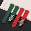 Quick Relase Silicone Rubber Watch Strap 18mm 19mm 20mm 22mm 24mm Sports Watchband Butterfly Clasp Watch Strap Black Brown Red