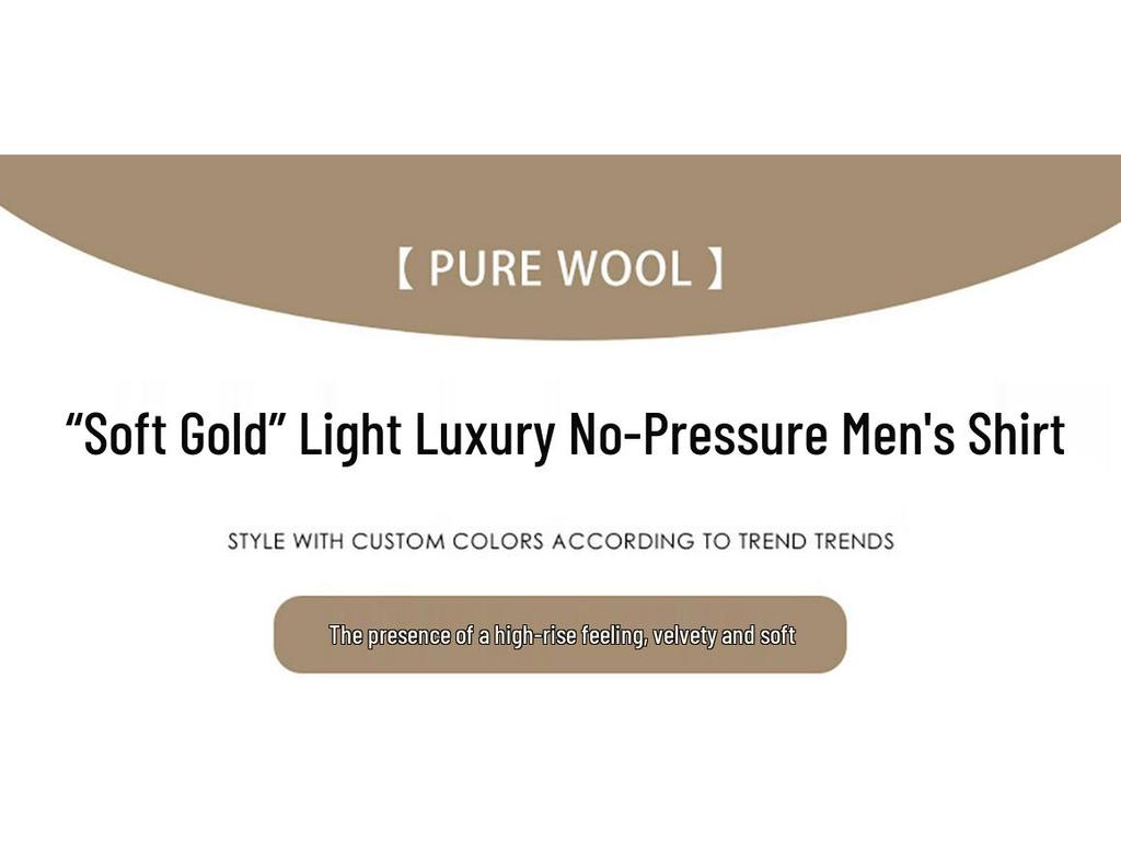 Men's 100% Pure Wool Polo Neck Sweater - Business Casual Autumn/Winter Knitwear