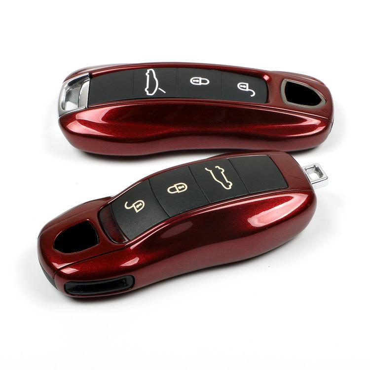 Capa de Chave Porsche para Cayenne, Macan, Panamera, 718, Taycan, 911 - Bolsa com Fivela para Capa de Chave Mudança de Cor