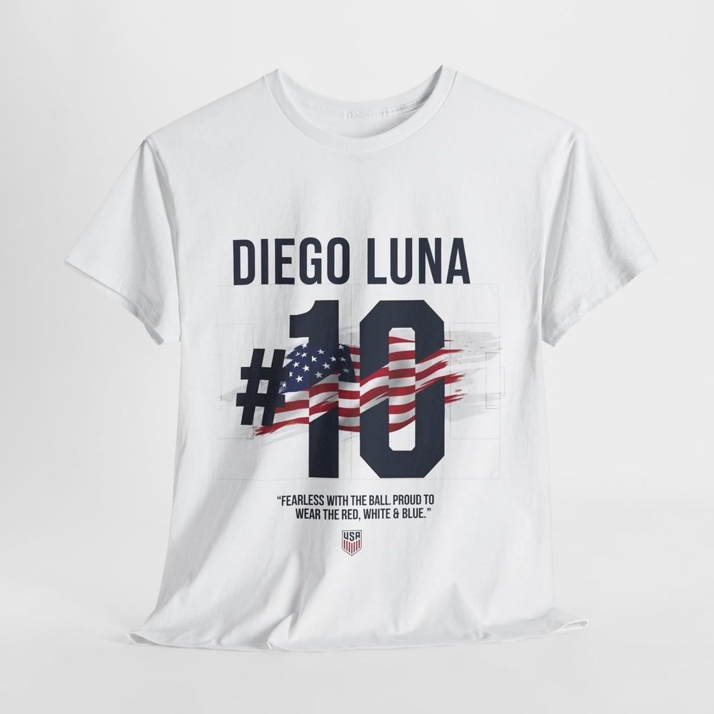 Diego Luna USA #10 Soccer Unisex Heavy Cotton Tee - Sports T-Shirt, Soccer Fan