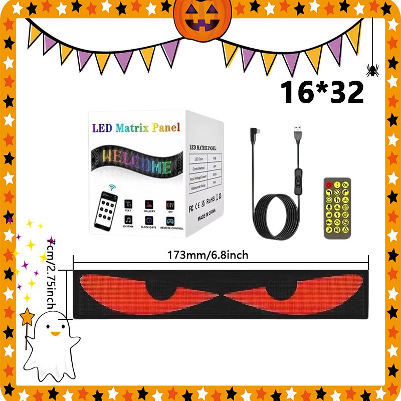 

LED Eyes For Truck Led Matrix Panel RGB 24 x 5 Ojos LED para Carro Devil Eyes Light LED Car Panel DIY Programmable Halloween