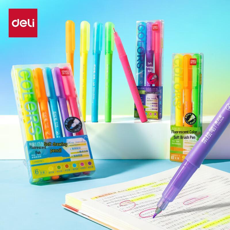 Deli Calligraphy & Highlighter Marker Pens