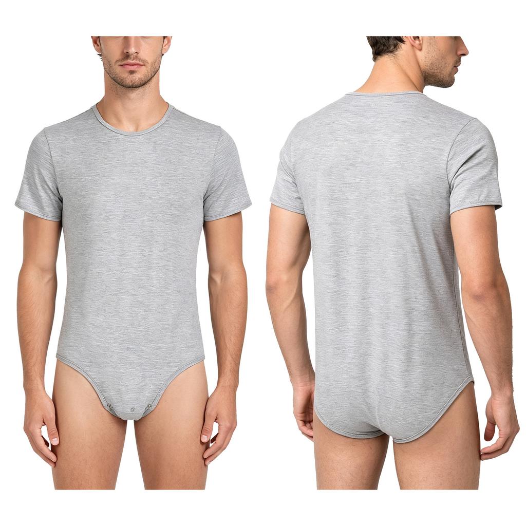 Men's Clothing Adults One Piece Babies Rompers Lingerie Party Clubwear Short Sleeves Press Crotch T-shirt Bodysuit Pajamas