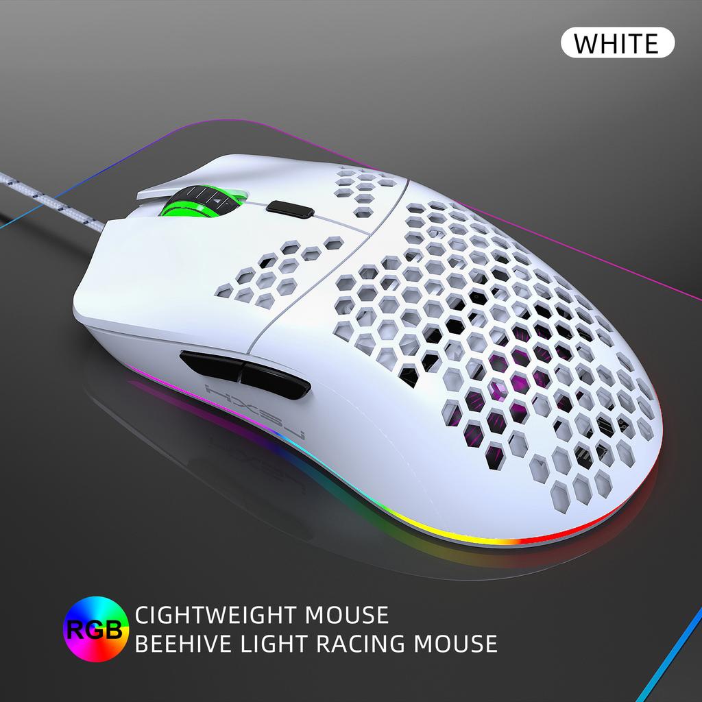 Cave Mouse RGB Luminous Macro Programming Game Mouse With 6 Buttons To Turn Off Lights, Supports Various Wired Mice