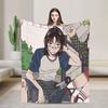 Mitsuki Koga Aya Green Yuri Blanket Quality Warm Soft  Throw Blanket Winter Picnic Home Decor Pattern Bedspread