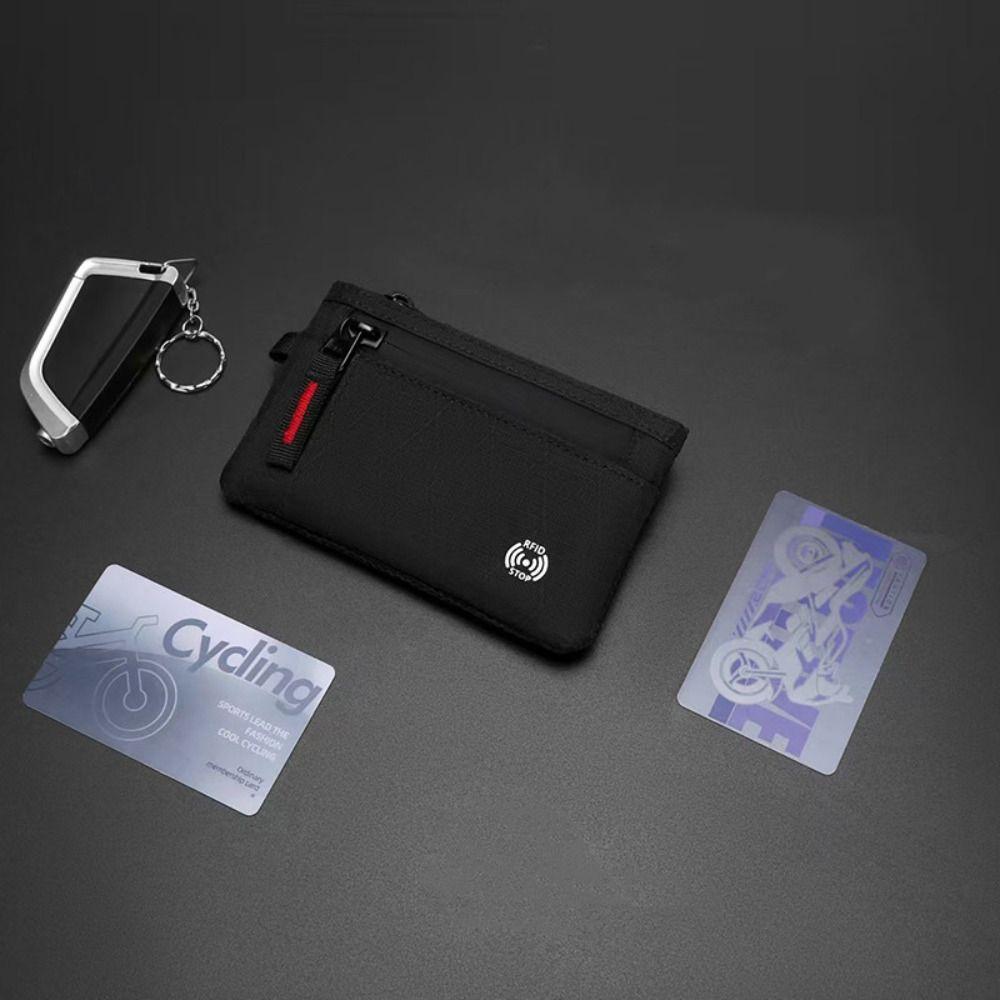 Anti-Theft Men's Wallet Multifunction Nylon Coin Purse Mesh RFID Credit Card Holder Male