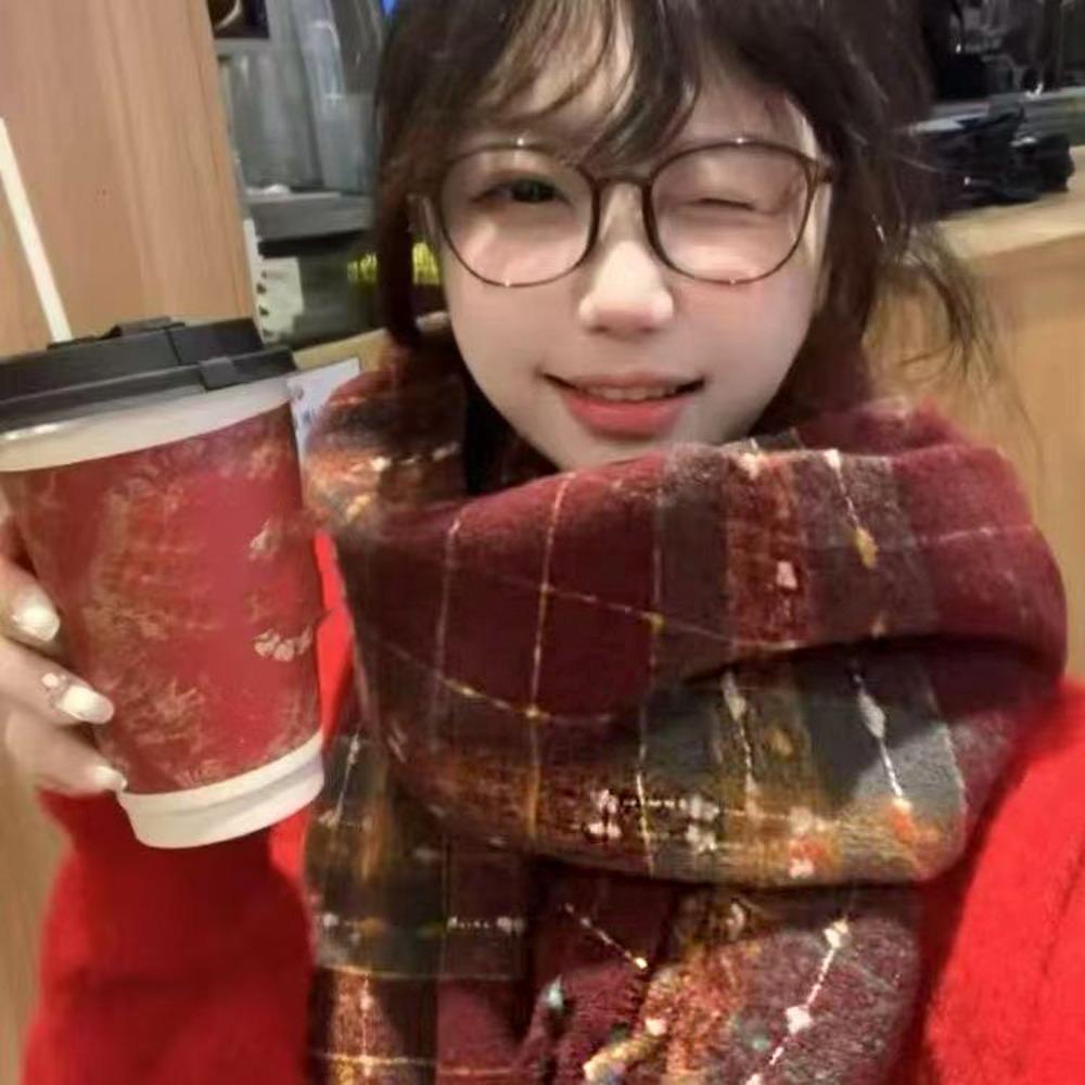 Mohair Winter Cashmere Scarves Tassel Long Shawl Retro Plaid Wool Scarf  Girl