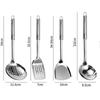 Kitchen Stainless Steel Kitchenware Four Piece Set, Thickened Spatula, Soup Spoon, Outdoor Kitchenware