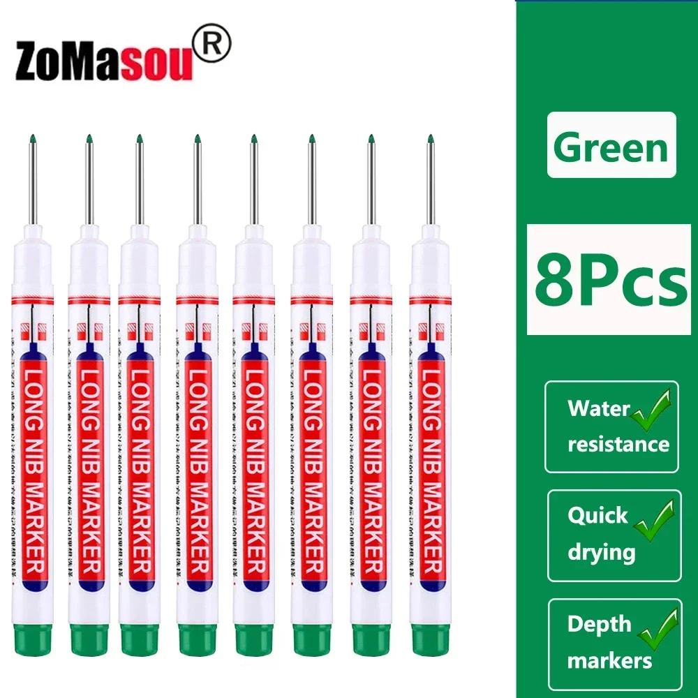 1/20/40/80Pcs Multi-purpose Long Head Markers Pen Bathroom Woodworking Decoration Waterproof Deep Hole Marker Pen Ink Wholesale