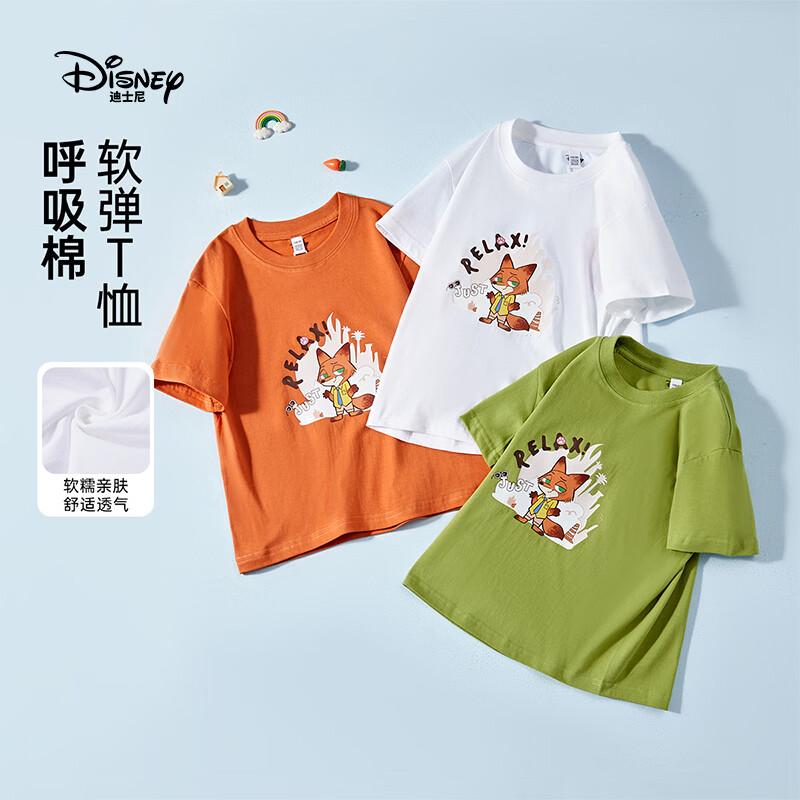 Disney Zootopia Kids  Cartoon Print Short Sleeve T-Shirt 110
