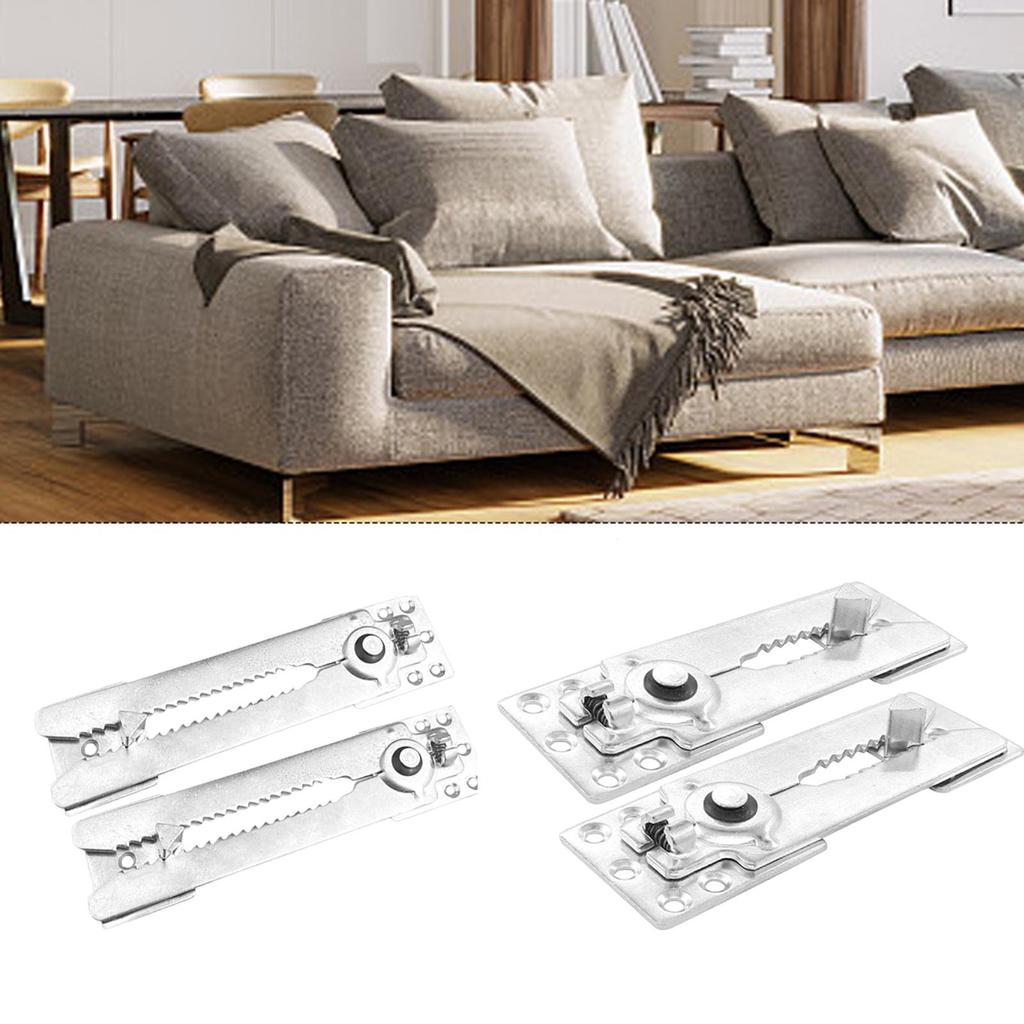 2x Sectional Lock Easy To Use Invisible Self Lock Accessories Steel Sofa Connectors