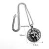 Vintage Solid Stainless Steel Spartan Warrior Mask Pendant Necklace For Men