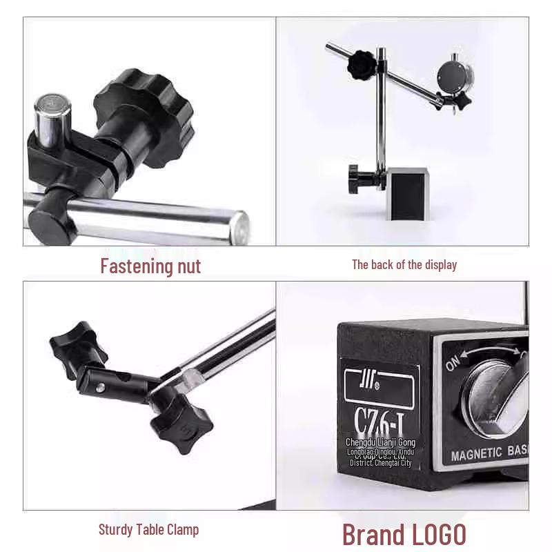 Double Rod Magnetic Dial Indicator Stand with Fine Adjustment