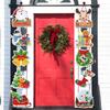 Celebrations Door Christmas Paper Hanging Decor With Cartoon Reindeer Props