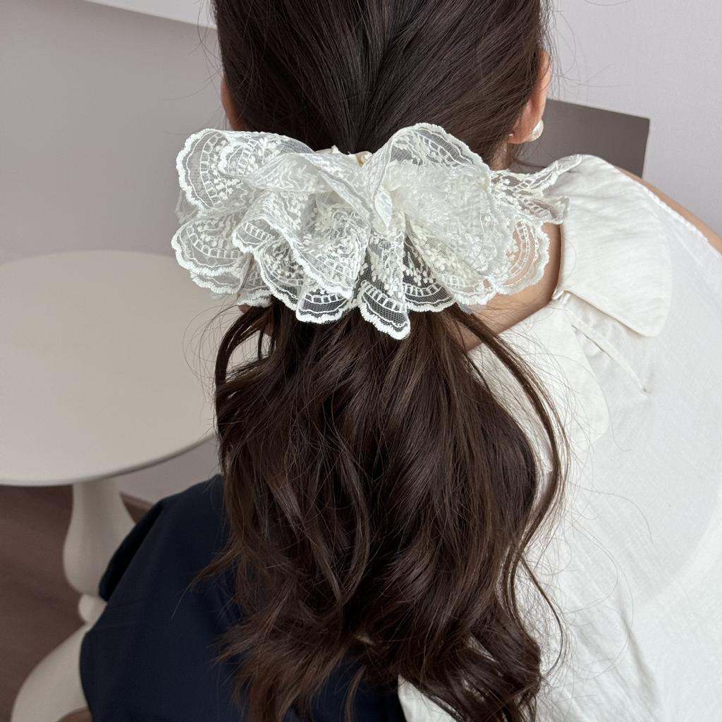 Hair accessories korean scrunchie bands ties elastic rubber for women girl leading fashion vintage bow popular adults kpop large
