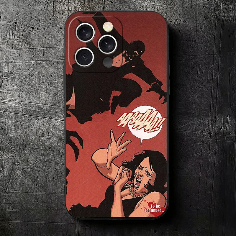 Gothic Vampire Scarlet Art Soft Phone Case for iPhone 16 16E 17 Air 15 Pro Max 14 Plus 13 Mini 11 12 7 Black Cover Back Shell