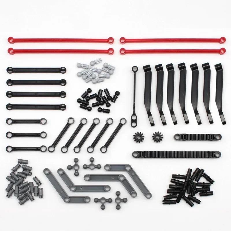Non-Toxic Moc Building Blocks Technical Parts Pin Liftarm Studless Beam Axle Plug Connector Panel Gear Compatible Intellectual Toy