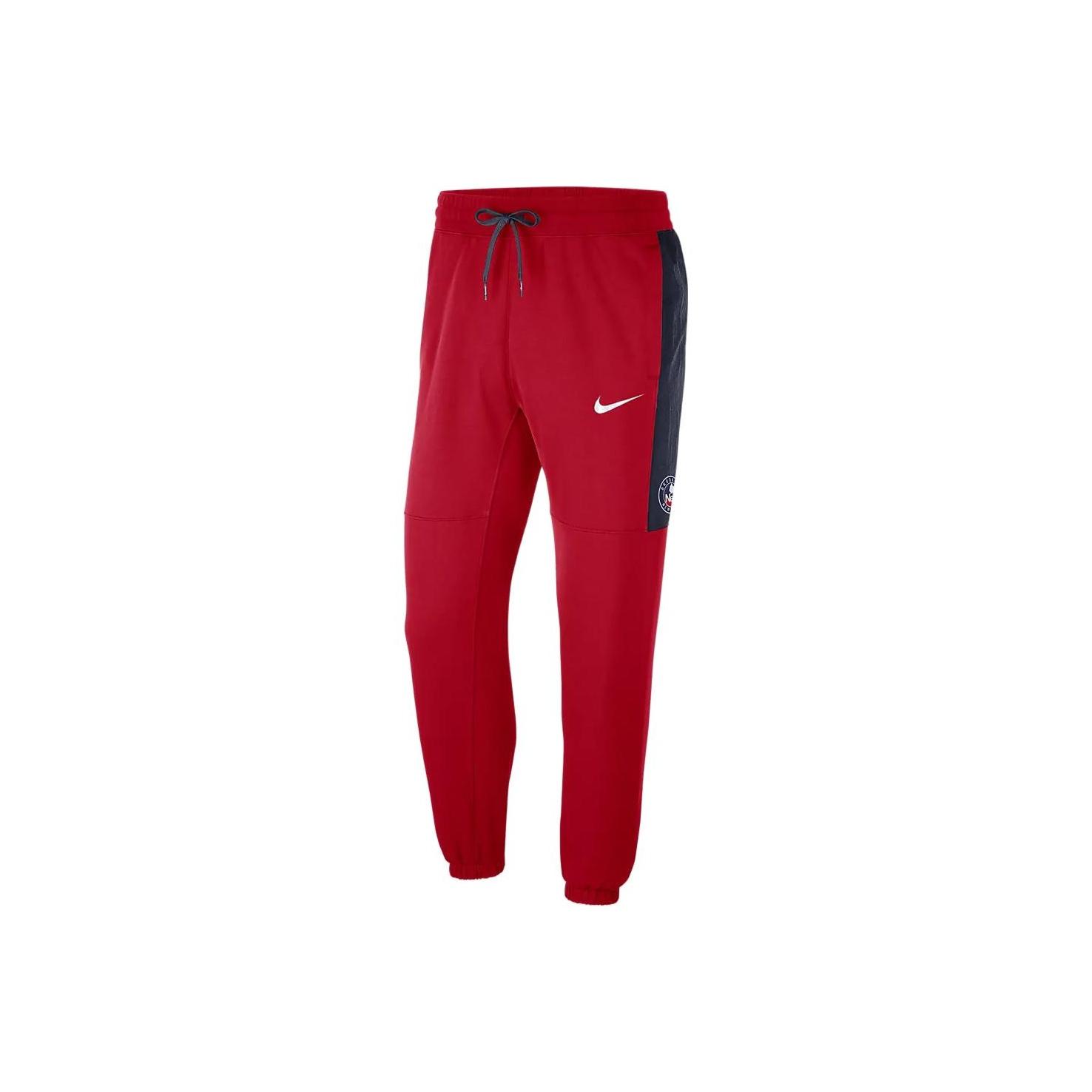 

Nike NBA Brooklyn Nets Color Block Logo Fleece Lace-Up Sports Pants Men bottoms Red DC0897-657 M