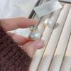 Light Luxury Zircon Stud Sweet Crystal Drop Earrings Simple Pearl Studs  Women