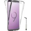 Silikonový gelový obal - Samsung - Galaxy S9+ - 360° ochrana - Průhledný - Mini stylus