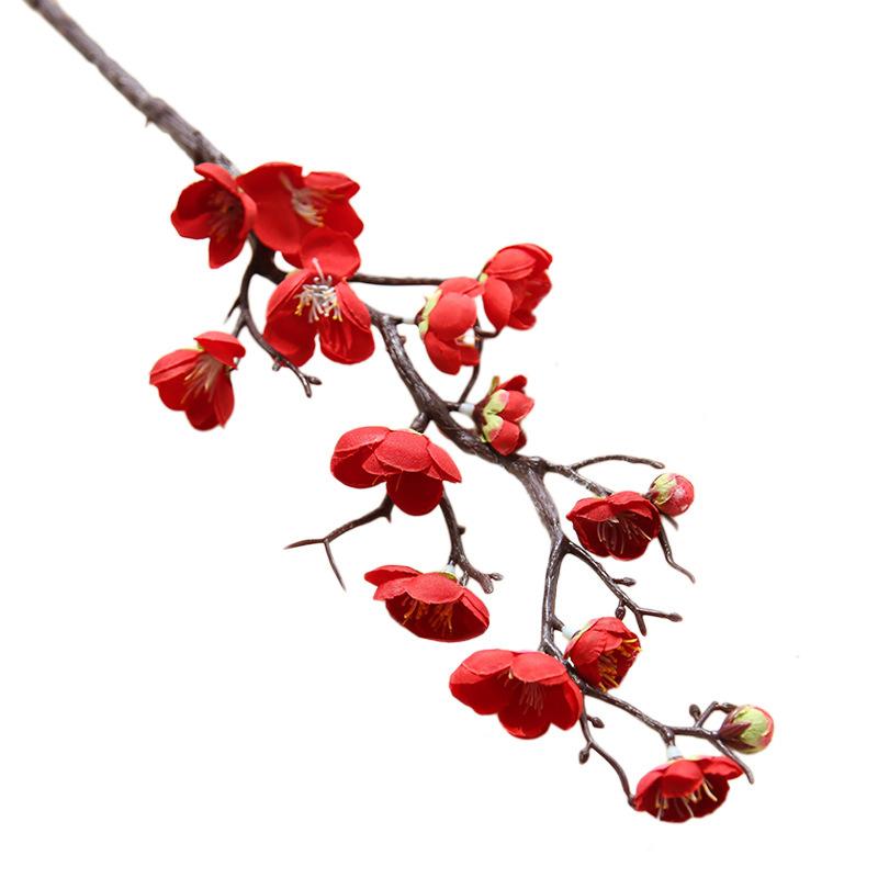 Artificial Flowers Plum Flower Artificial Plants Tree Branch Silk Flowers for Home Party
