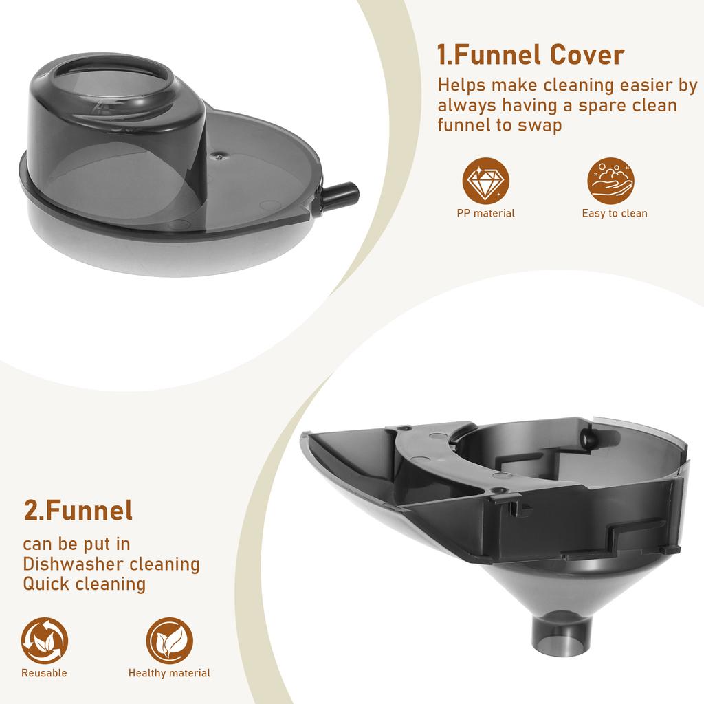 2 ks Plastový trychtýřek na dávkování sušeného mléka pro miminka Vhodný do myčky na nádobí Trychtýřek na sušené mléko s víčkem pro Pro, pokročilé uživatele i domácí použití