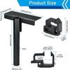 Car Flagpole Kit No Drilling Side Flag Pole Mount Kit For Truck Bed, Universal Black Flagpole Holder Fit Up To 1.5" Pole
