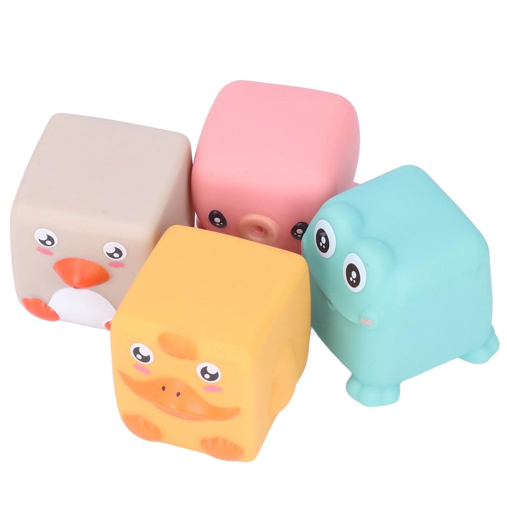Soft Baby Animal Building Blocks Toys Soft Blocks Chewable Squeeze Blocks Toy for Toddlers Infant