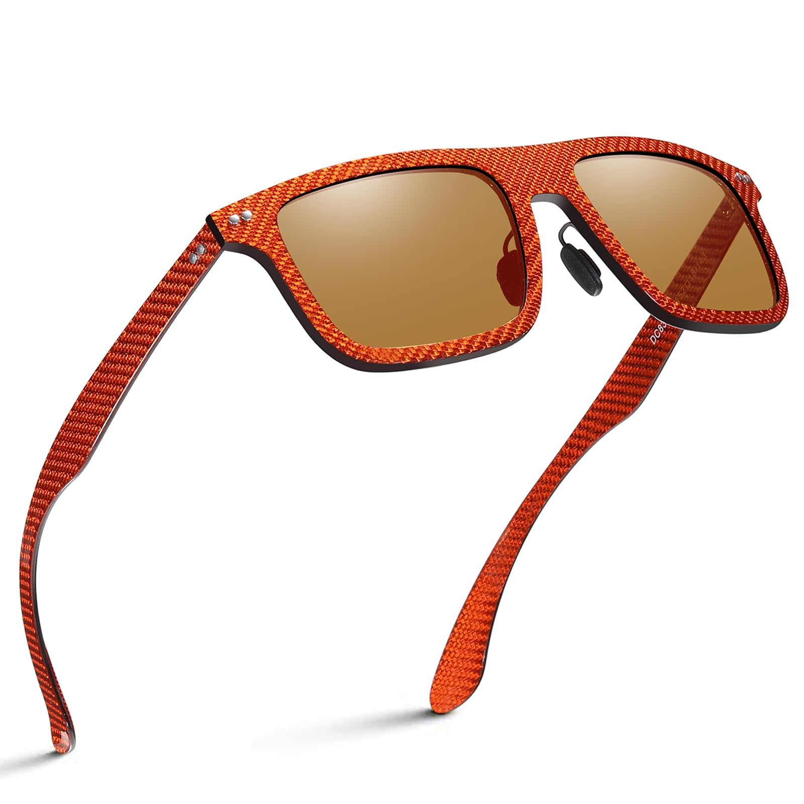 

DUCO Polarized Full Carbon Fiber UV Wellington for Driving and 8325 Men s Sunglasses, Design, Protection, Style, Stylish, Fishing, (Brown)