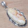 Necklace Sunstone Gemstone Handmade Antique Silver Jewelry 2.5"