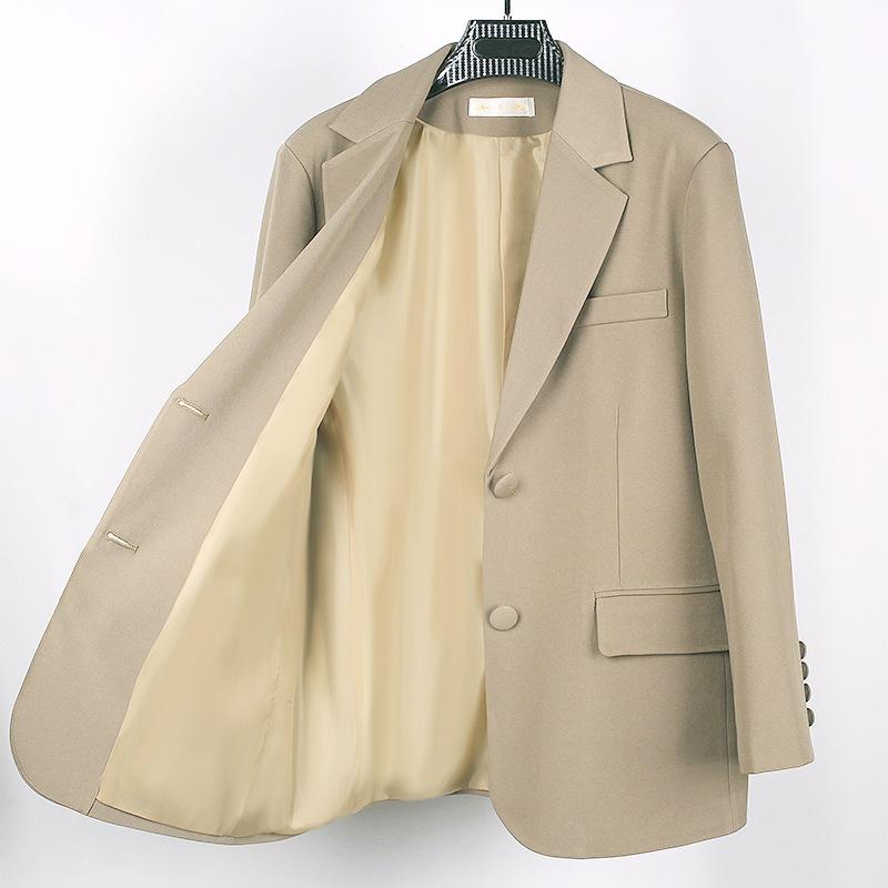 New Korean Style Loose Early Spring Black Small Suit Jacket for Women Spring and Autumn British Style Casual Suit Jacket