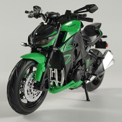 1:12 Kawasaki Z1000 Street Cars Motorcycle Diecast Model Car Alloy Metal Shock Absorption Sound Light Simulation Motors For Boys