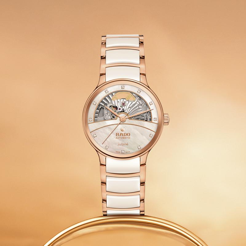 RADO Radar Crystal Collection Automatic Mechanical Movement Skeleton Mechanical Watch Women's Watch Swiss Watch White Dial R30029922