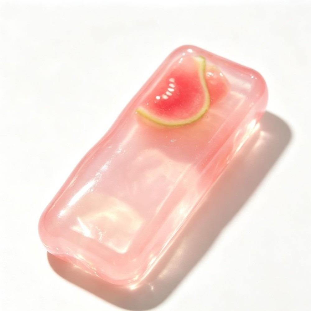 Transparent Reduce Pressure Toy Kawaii Fruit Ice Cube Squishy Toy Fruit Ice Cube Toy Desk Decor