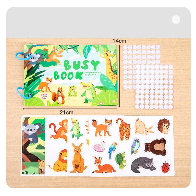 Kids Montessori Toys Quiet Book My First Busy Book DIY Puzzle Animal Numbers Matching Game Educational Toys For Children