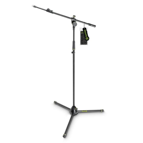 Gravity Microphone Stand with Two-Stage Boom and Tripod Base, Black, GMS4322B